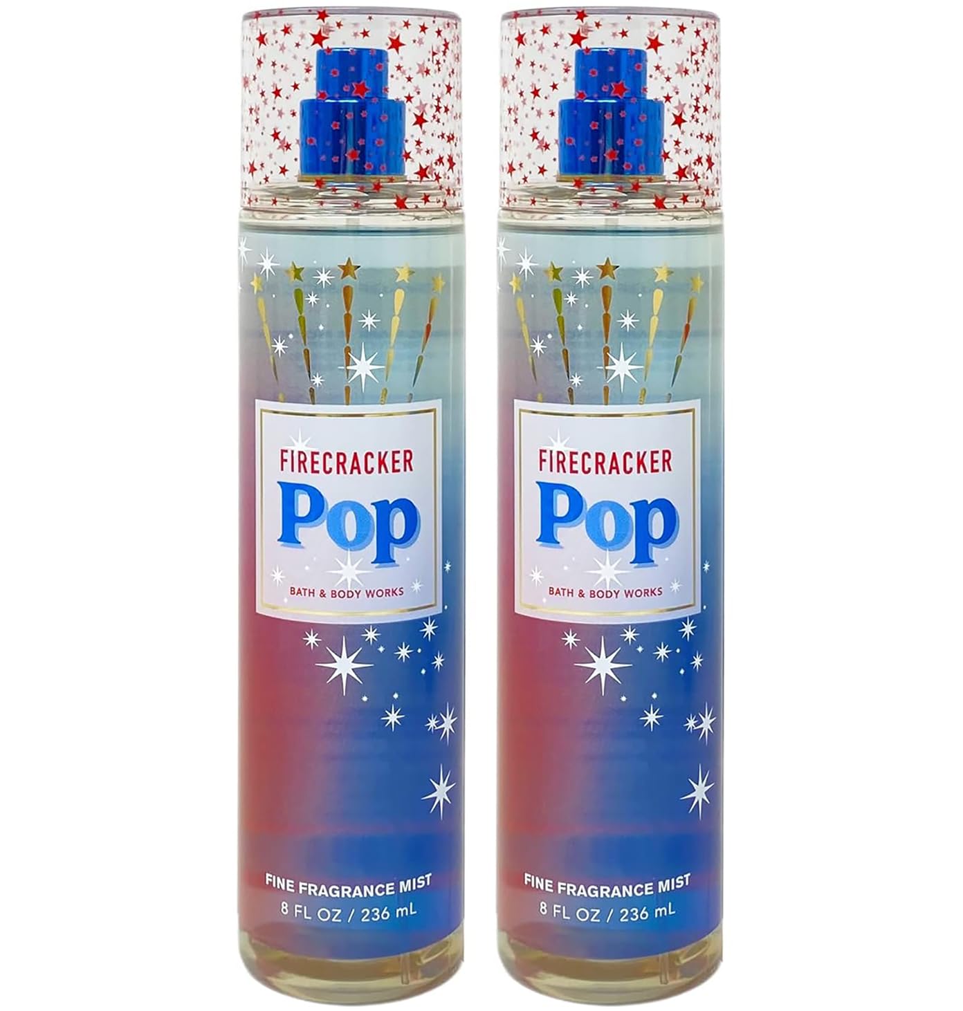 Bath & Body Works Fine Fragrance Body Mist Gift Set - 8 oz (2-Pack) Firecracker Pop Scent | Refreshing Body Spray for Women, Perfect for Summer, Travel & Everyday Use