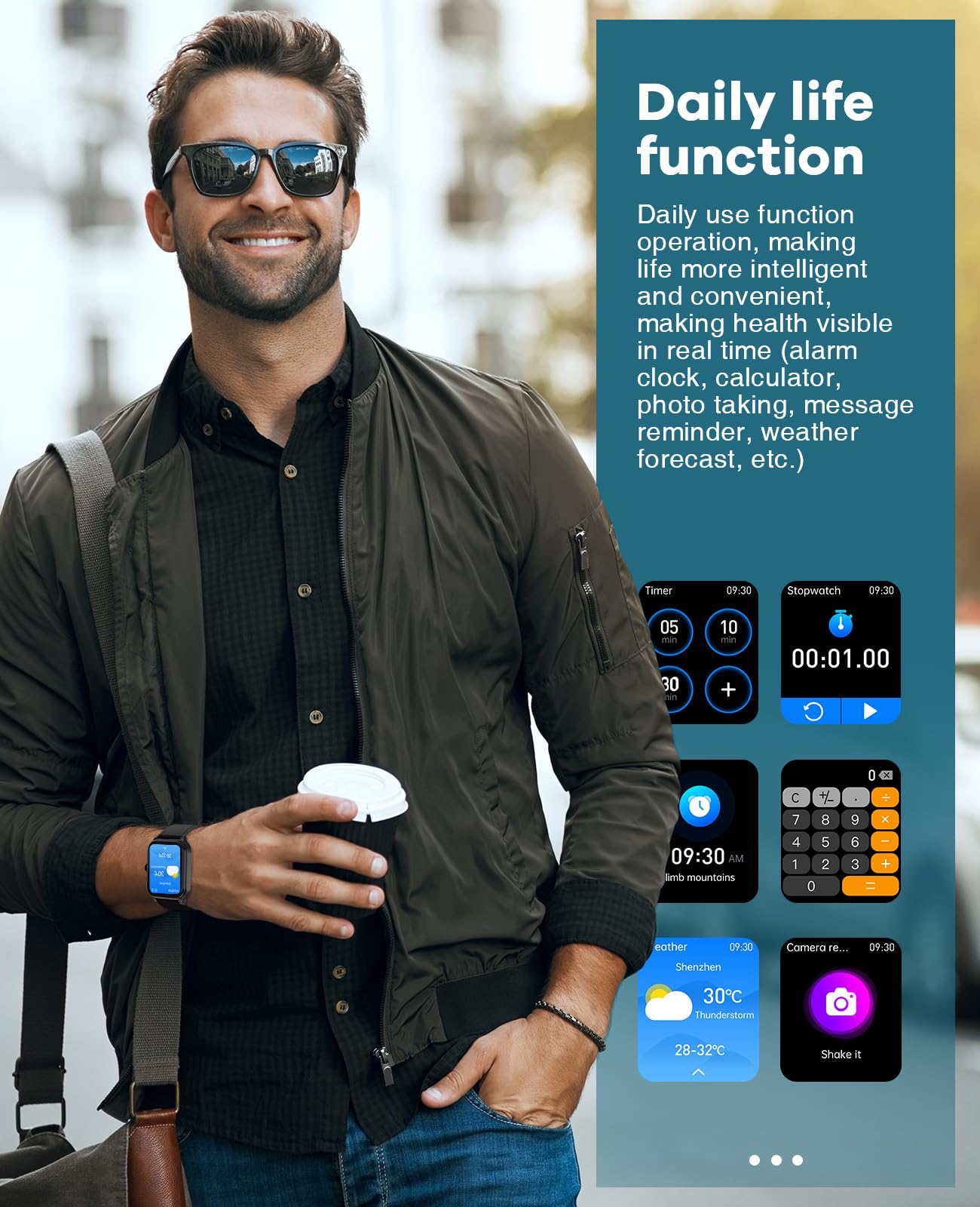 2024 Men's Smart Watch with Bluetooth Calling, 1.91