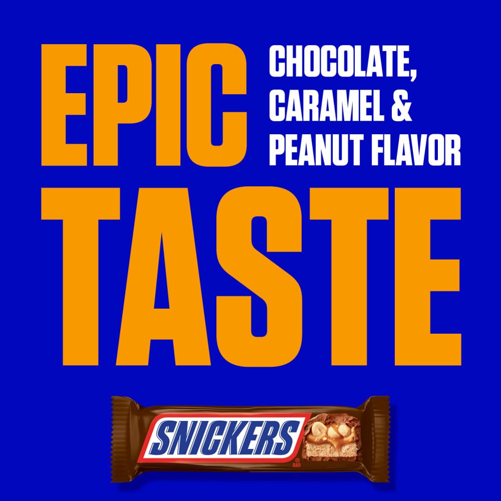 Snickers Chocolate Caramel Peanut Protein Powder - 19.7oz (560g) High Protein Shake Mix for Muscle Recovery, Weight Gain & Post-Workout | Great for Smoothies, Baking & Healthy Snacks