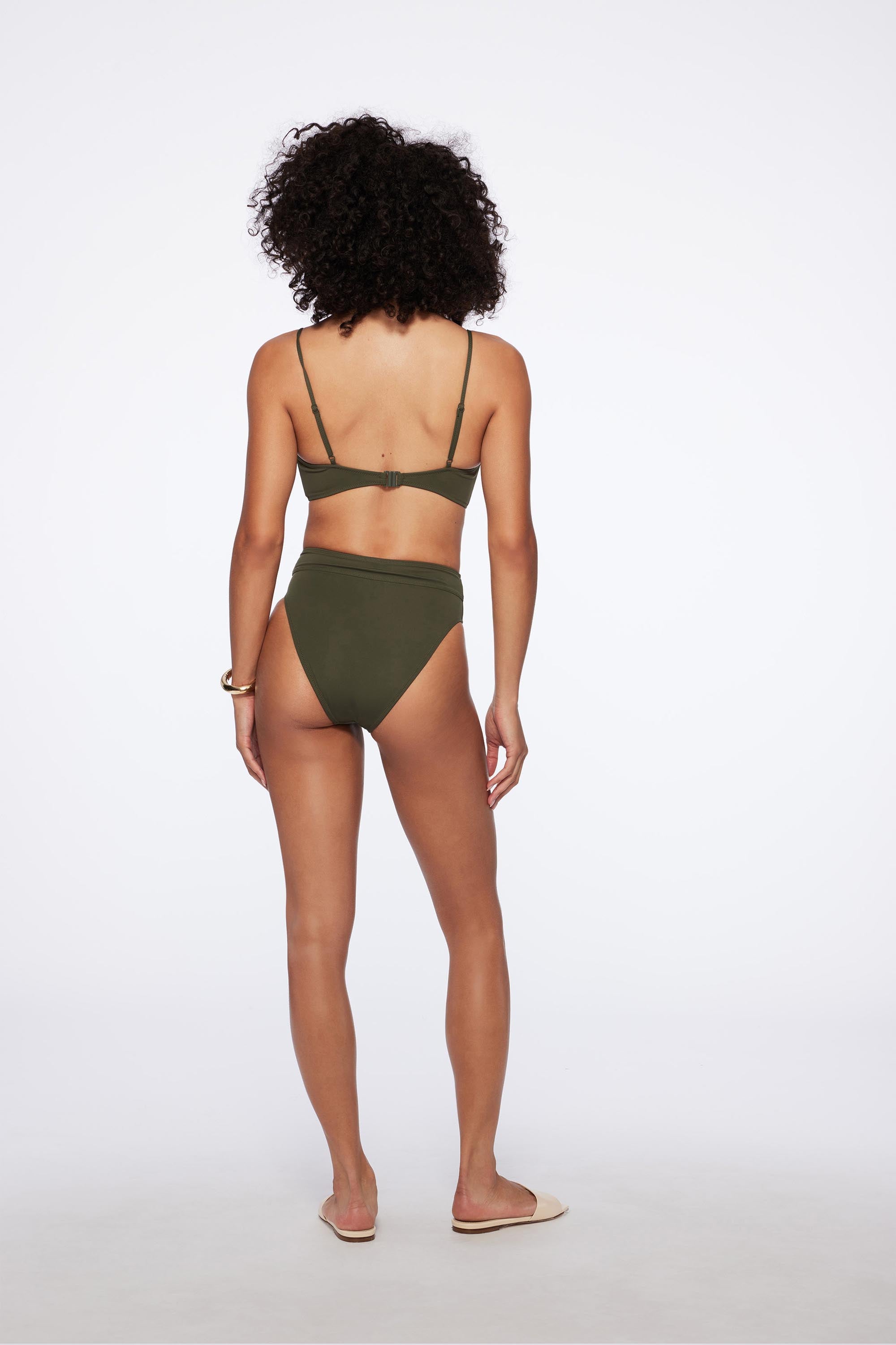 Sculpting Venus Bottom in Olive Compression - High Waist Tummy Control Shapewear for Women | Perfect for Workout, Postpartum & Everyday Wear