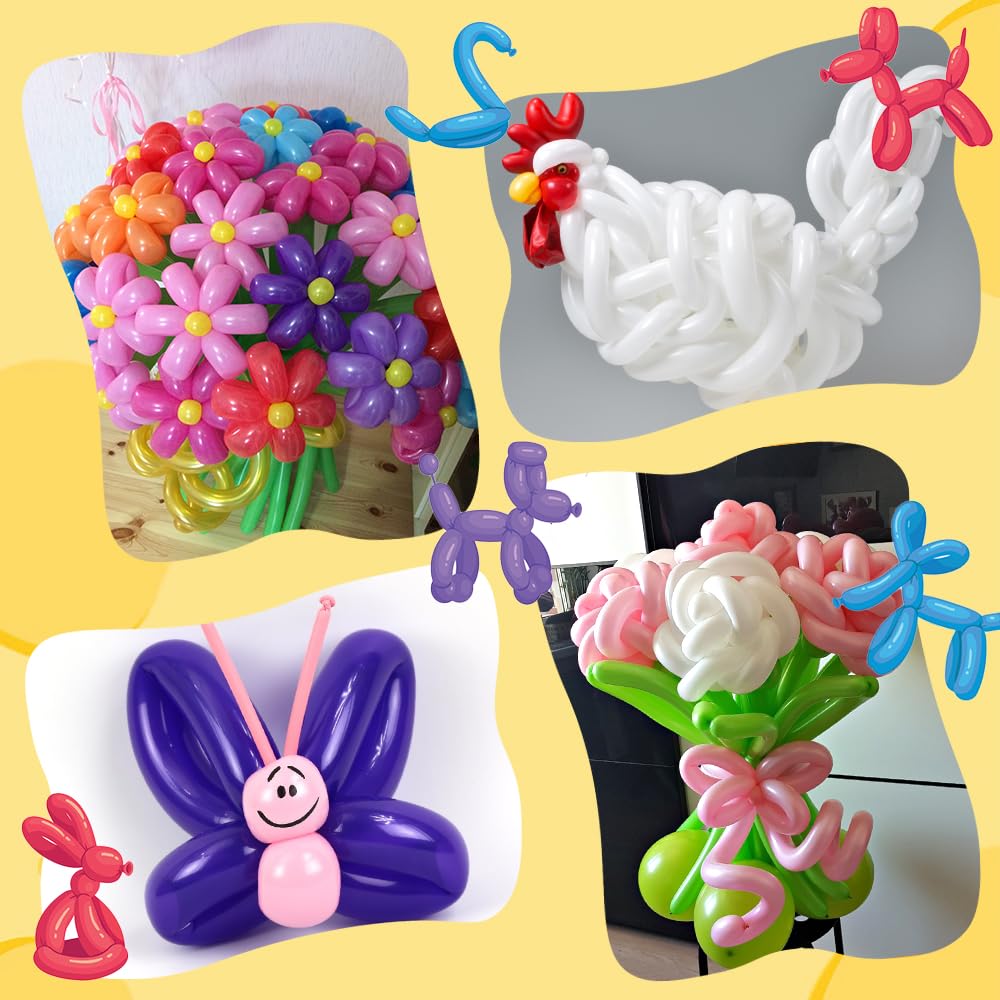 260 Clear Long Latex Balloons for Party Decorations | 110pcs Twisting Animal Balloons for Balloon Arch & Garland | Perfect for Birthday Parties, Baby Showers & Wedding Decorations