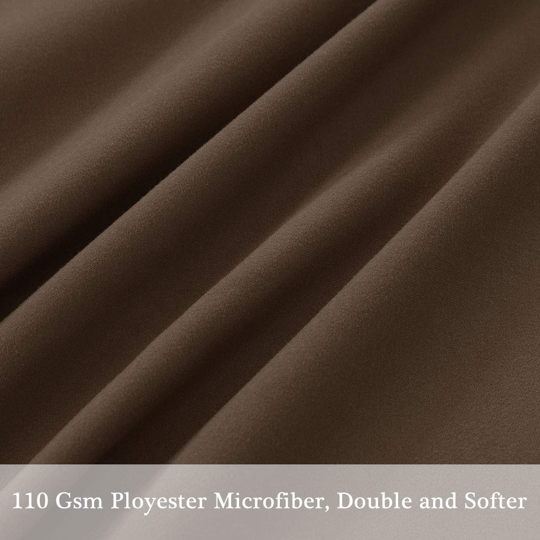 PiccoCasa 20x48 Inch Body Pillow Cover with Zipper Closure - Soft Brushed Microfiber Pillowcase (110 GSM) in Brown - Perfect for Sleeping, Maternity Support & Anime Fans