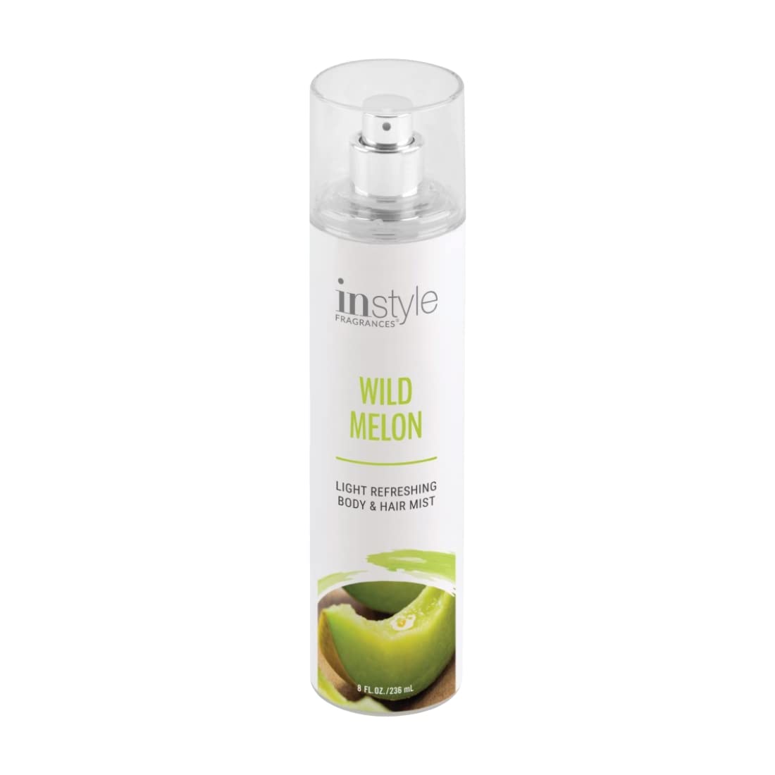 Instyle Fragrances Wild Melon Body & Hair Mist - 8oz Vegan Panthenol Spray | Clean, Paraben & Phthalate Free | Refreshing Summer Scent for Women, Gym & Travel