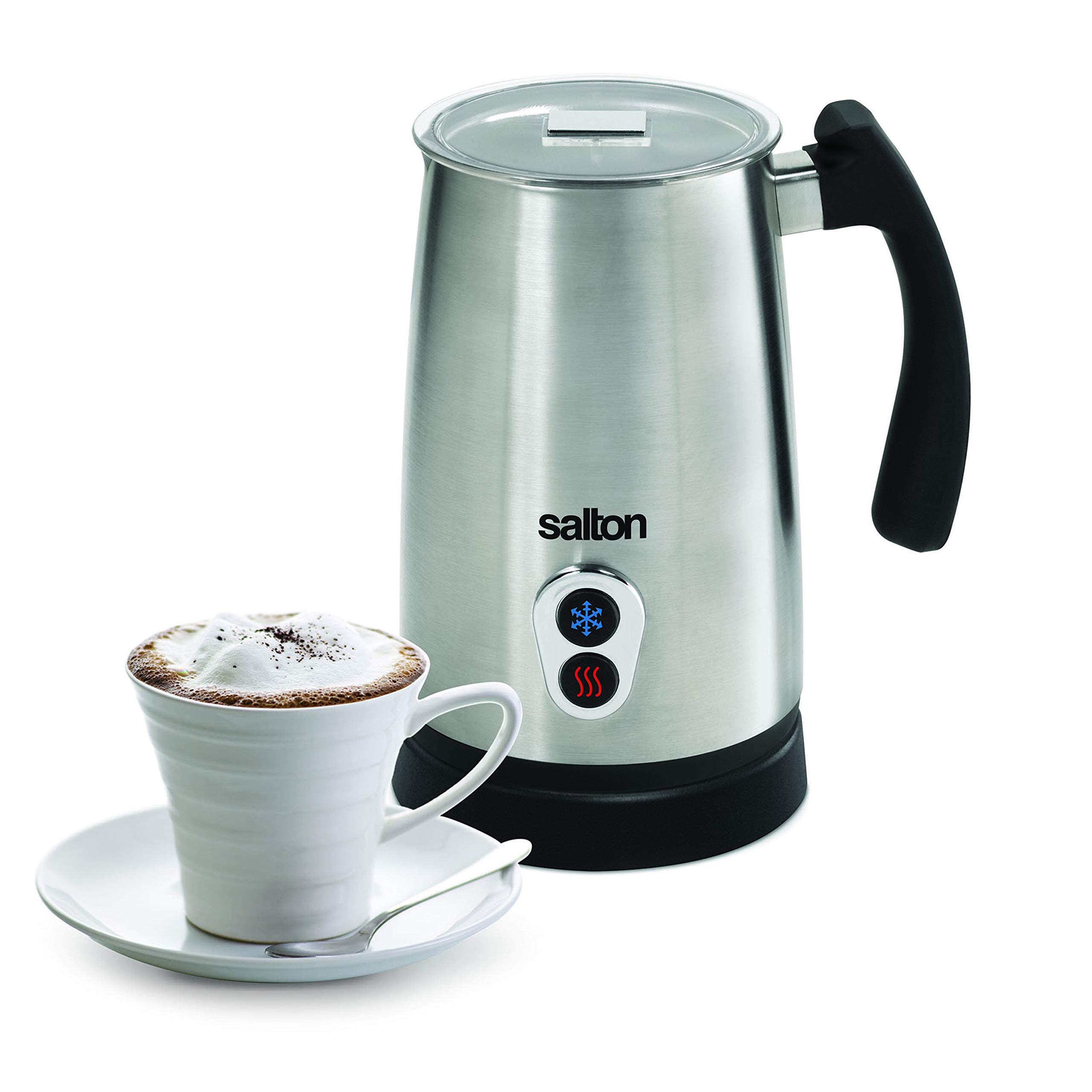 Premium Stainless Steel Milk Frother for Lattes, Cappuccinos & Hot Chocolate - Electric Whisk for Perfect Foam - Ideal for Coffee Shops, Home Baristas & Hot Beverage Lovers