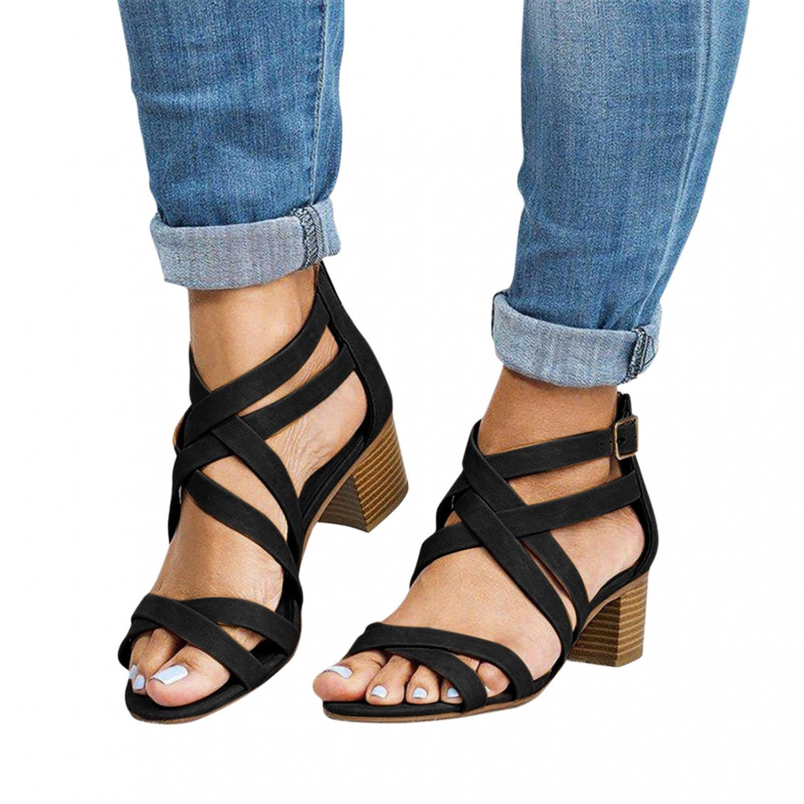 **Women's Casual Summer Sandals - Buckle Strap Flat Flip Flops for Beach, Walking & Outdoor Comfort**    *Use Cases: Perfect for beach vacations, casual outings, summer walks, and everyday comfort.*