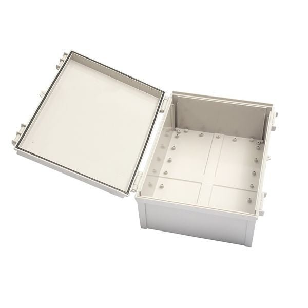 Boxco Q Series 6.3x8.27x3.94 Inch (160x210x100mm) Waterproof IP67 Plastic Enclosure - IK08 Rated Polycarbonate Case with Grey Cover, Hinged Lid & Secure Latch for Outdoor Electronics, Industrial Equipment & DIY Projects