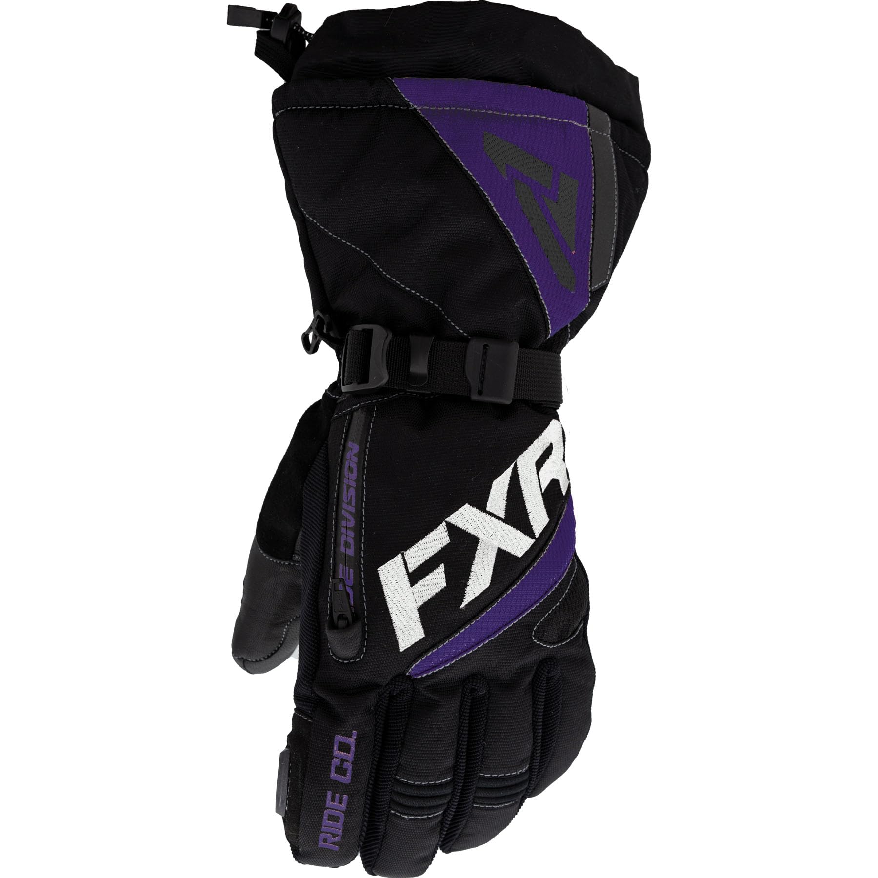 FXR Women's Fusion Glove 2025 - Winter Snowmobile & Motorcycle Gloves (Black/Purple, Medium) - Warm, Waterproof & Durable for Cold Weather Riding, Skiing & Outdoor Sports