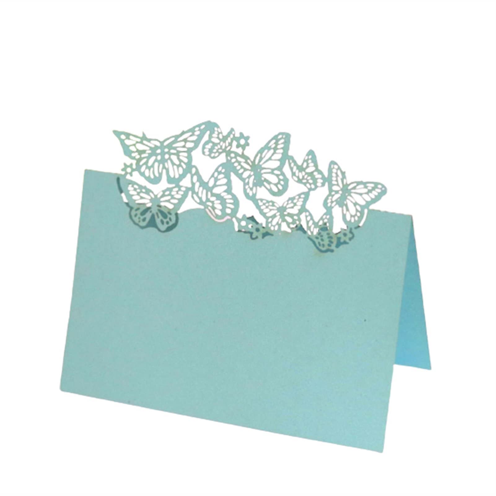 Elegant Laser Cut Butterfly Thank You Cards - 50pcs Lace Name Place Cards for Wedding, Birthday Party & Table Decor - Perfect for Seating Arrangements and Special Occasions