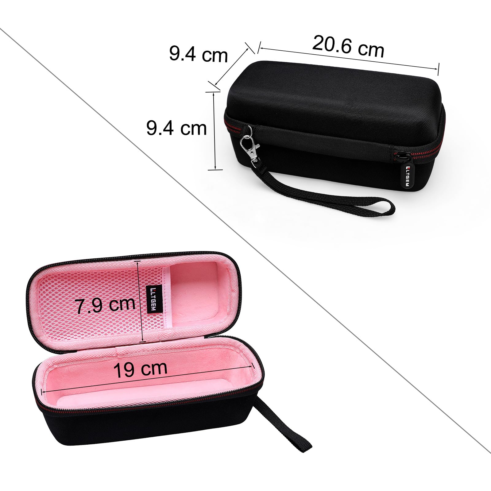 LTGEM Protective Case for JBL Flip 6 & Flip 5 Speakers - Shockproof Water-Resistant Travel Cover - Portable Carrying Pouch for Outdoor, Beach, Pool Parties & Camping (Pink)
