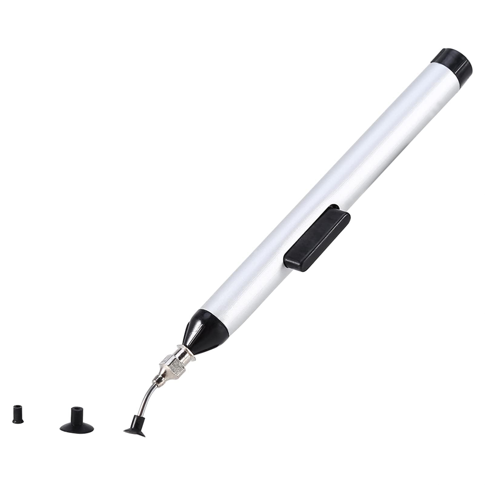 IC SMD Vacuum Suction Pen Tool with Removable Headers - Precision Component Pickup & Placement Tool for Electronics Repair, Soldering, and PCB Assembly