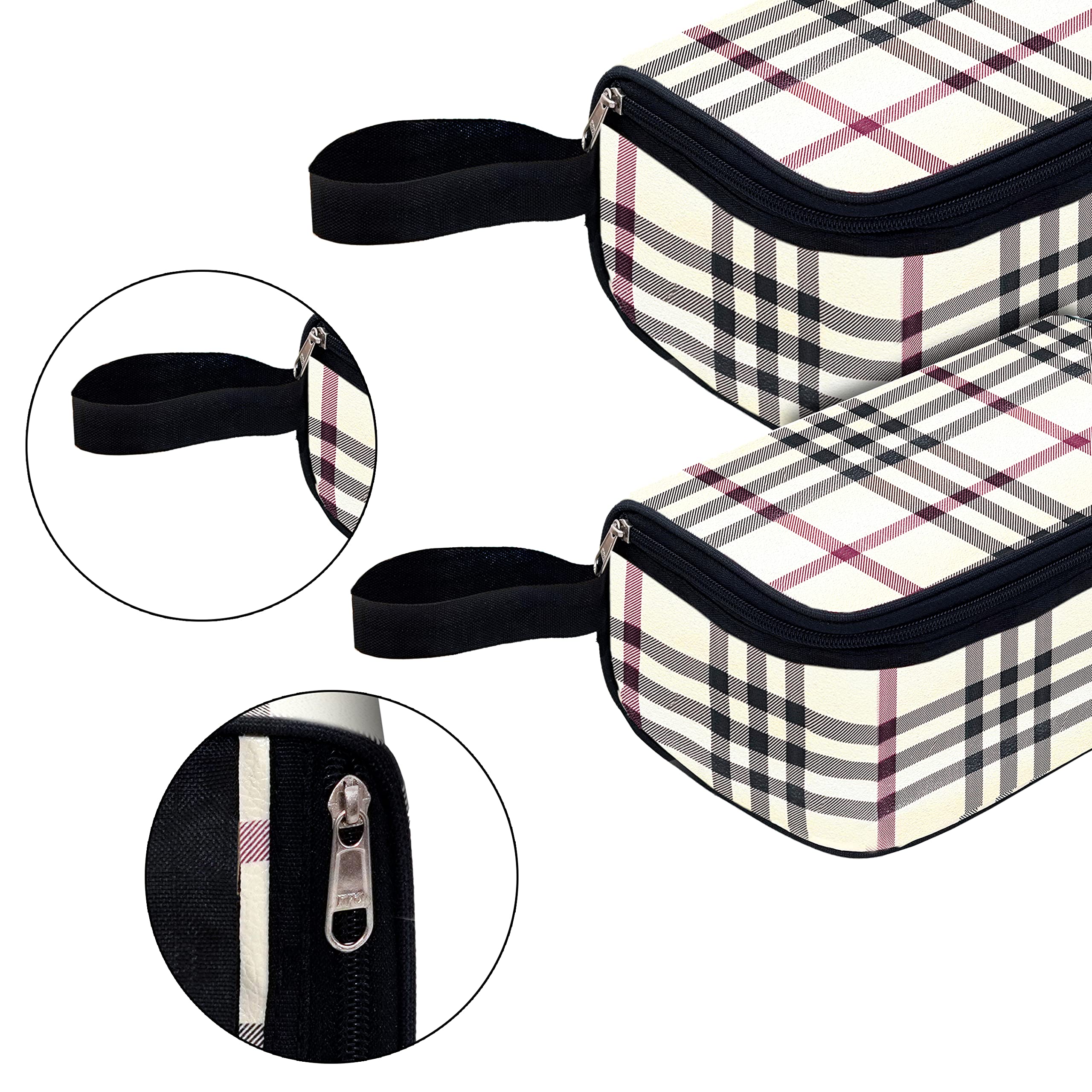 Stylish Set of 2 Waterproof Cosmetic Pouches - Travel Toiletry Bag & Makeup Organizer for Women | Perfect for Vacation, Gym, and Daily Essentials Storage