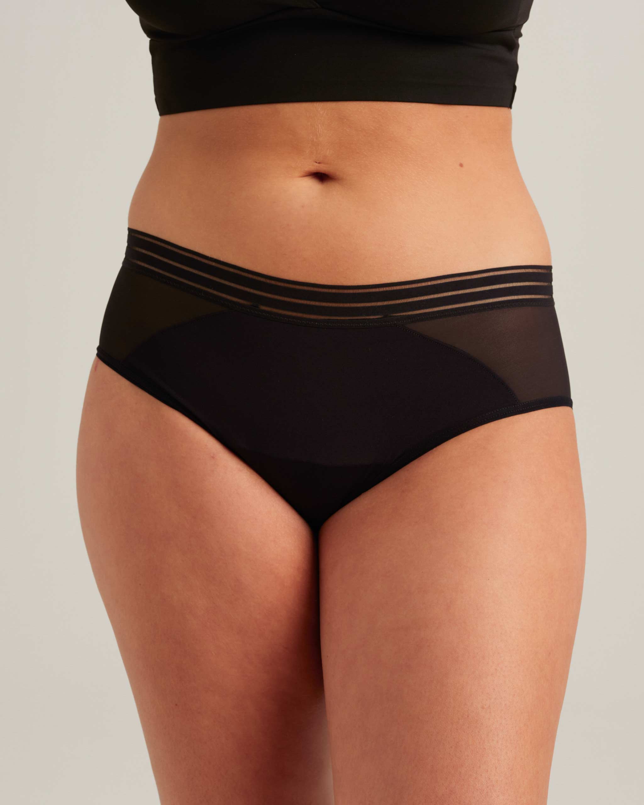Saalt Wear Leakproof Mesh Hipster Underwear - Super Soft & Breathable Period Panties for Women | Light Incontinence & Menstrual Protection | Perfect for Yoga, Workouts & Everyday Comfort