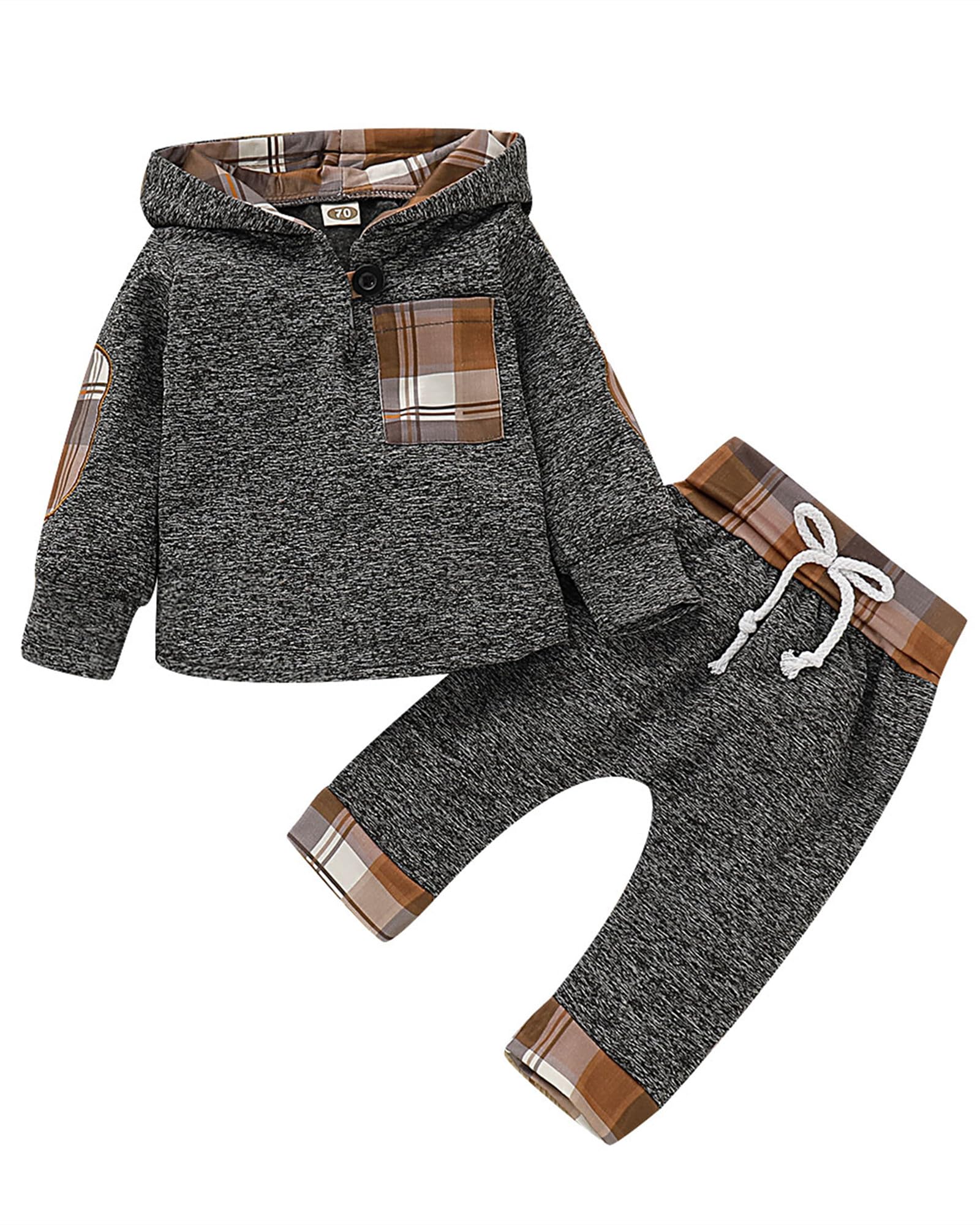 Adorable Toddler Baby Boy Clothes Set - Soft Long Sleeve Hoodie & Pants Outfit for Newborns (Fall/Winter Collection) | Perfect for Playdates, Family Photos & Cozy Winter Adventures