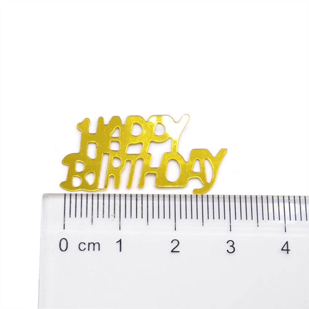 Gold Confetti for Birthday Party Decorations - Happy Birthday Table Scatter, Party Supplies for Table Centerpieces & Celebration Decor (Golden) - Perfect for Weddings, Baby Showers & Special Events