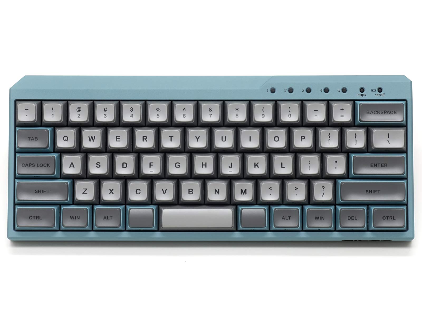 FILCO Majestouch Minila R Convertible 60% Mechanical Keyboard - Cherry MX Red Switches, Asagi Blue Color | Compact Design for Gaming, Typing & Office Use