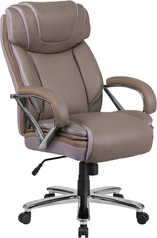 FLASH HERCULES Series Big & Tall 500 lb. Capacity LeatherSoft Executive Swivel Ergonomic Office Chair with Extra Wide Seat - Perfect for Home Office, Gaming, and Heavy-Duty Workspaces