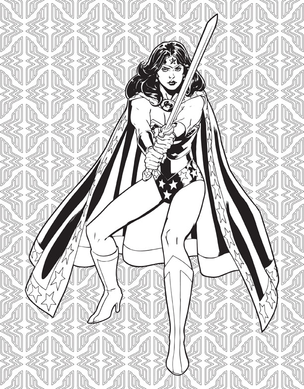 DC Comics Wonder Woman Coloring Book for Adults & Kids - Superhero Art Therapy, Stress Relief & Creative Fun | Perfect for Gifts, Parties & Relaxation