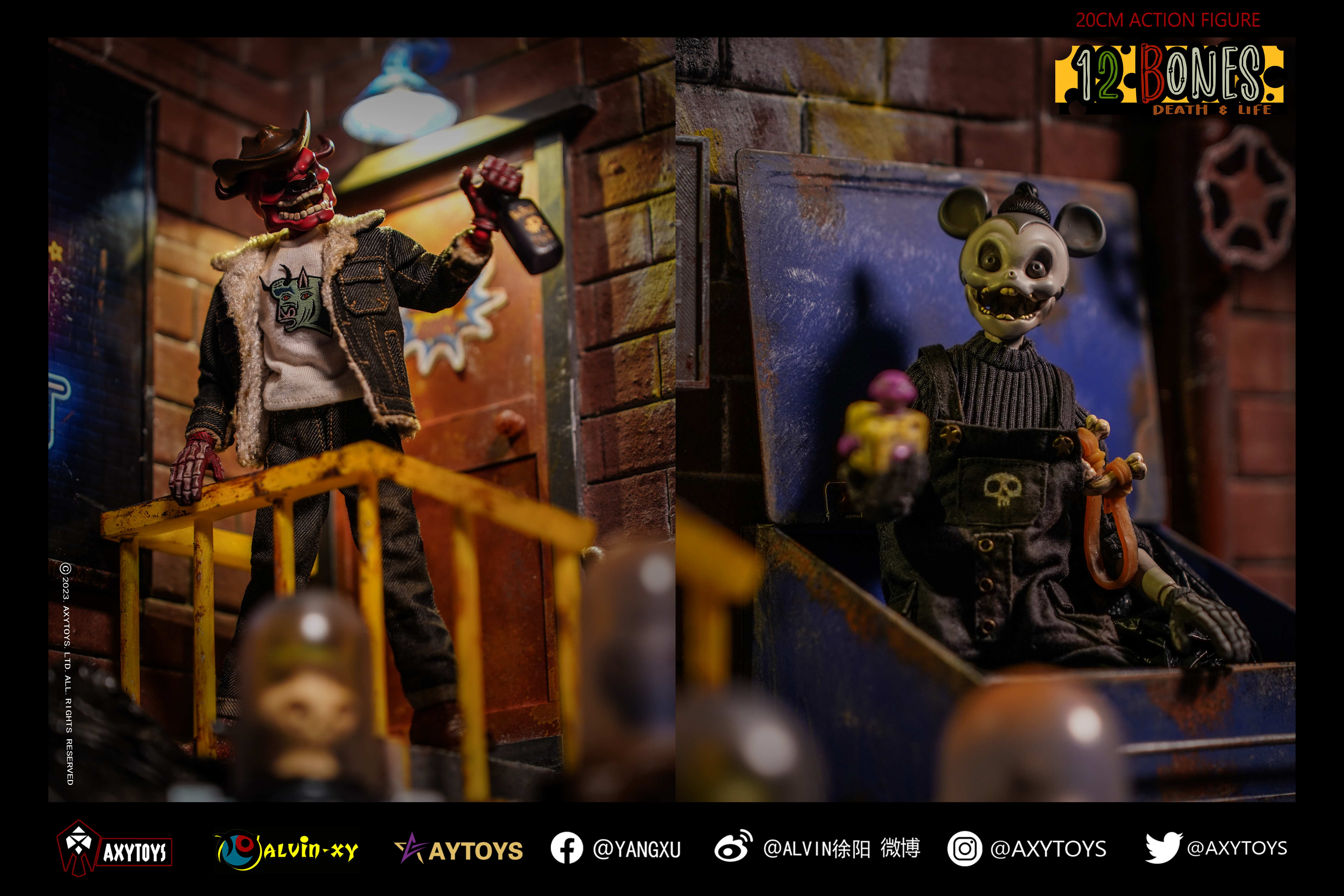 AxyToys 1/12 Scale 20CM Action Figure - 12 Bones Stories Mice & Cowboy Collectible Toy for Display & Role Play | Perfect for Collectors, Gift Giving & Diorama Scenes
