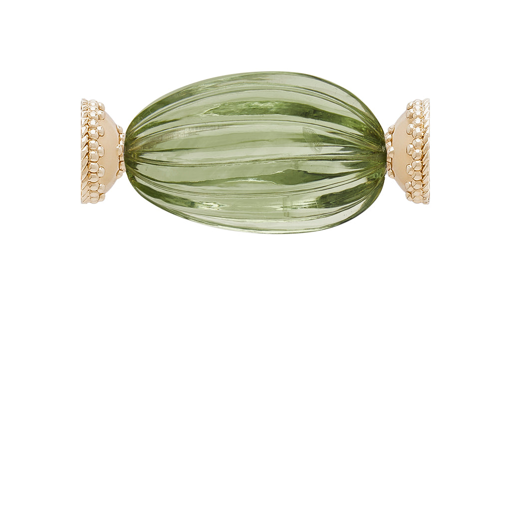 Clara Williams Green Amethyst Melon Gemstone Centerpiece for Home Decor - Perfect for Dining Table, Coffee Table, and Living Room Display