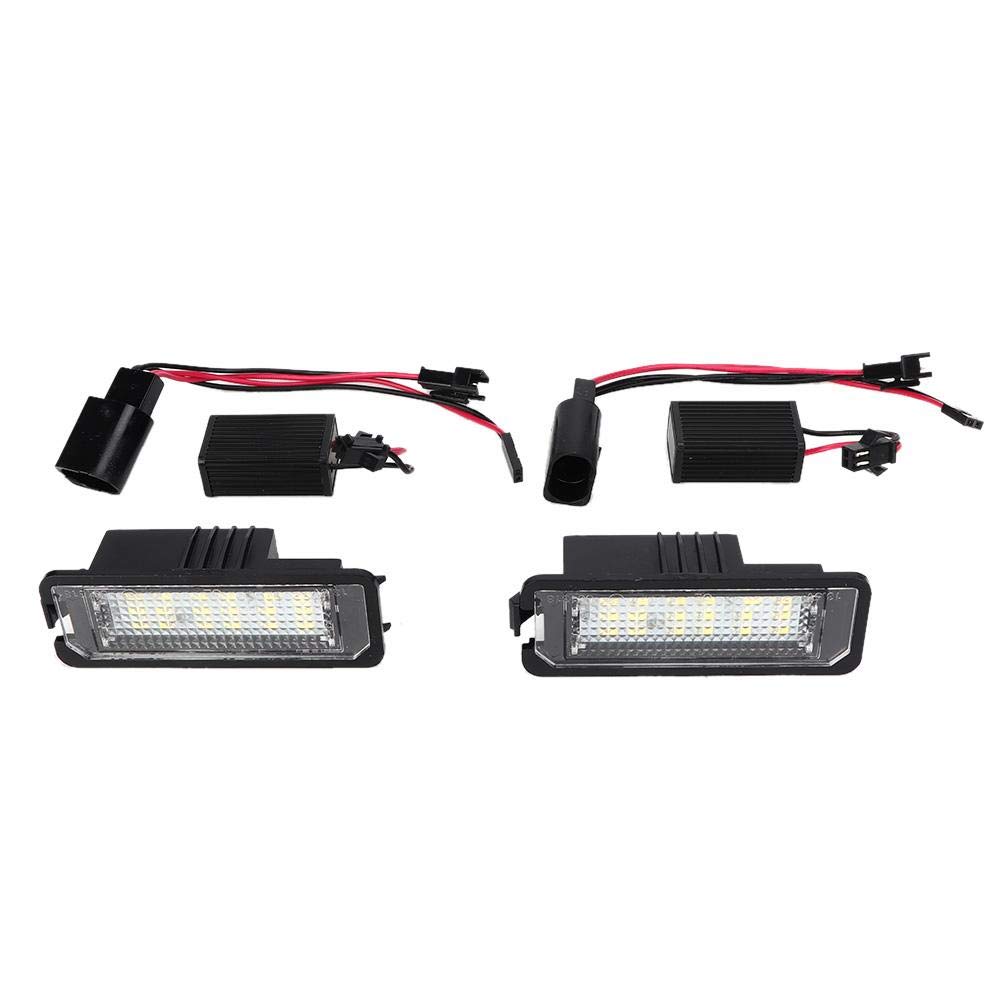 KIMISS 6000K High Brightness LED License Plate Light - DC12V White License Lamp for Volkswagen New Beetle & Compatible Cars - Perfect for Night Driving & Enhanced Visibility