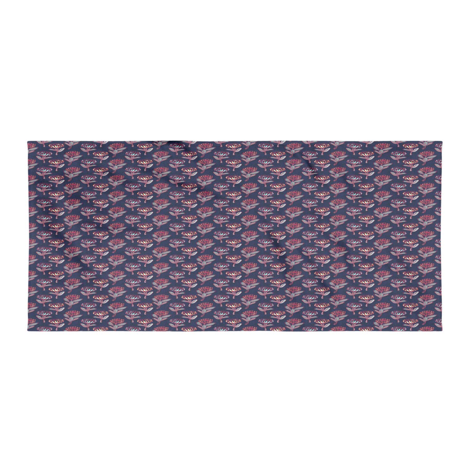 Ambesonne Floral Hiking Towel - Quick Dry Lightweight Microfiber Camping Towel with Hand-Drawn Protea Flower Design for Backpacking, Sports & Outdoor Activities - Indigo Multicolor - Perfect for Beach, Gym, Yoga & Travel