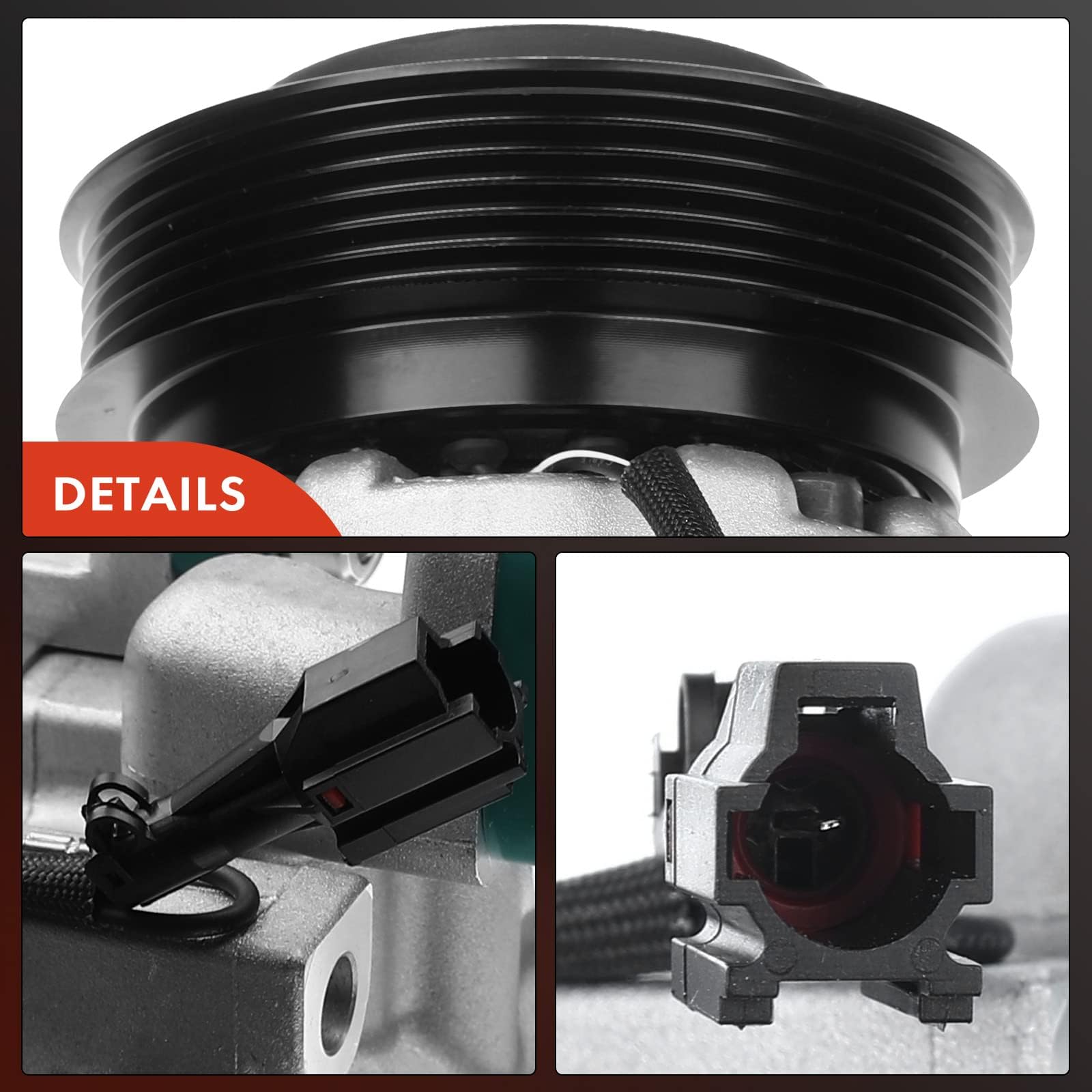 Premium A/C Compressor with Clutch for 2001-2006 Hyundai Santa Fe 2.7L - Direct Fit Replacement Part - Keep Your Car Cool in Summer Heat