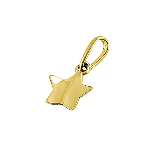 14K Solid Yellow Gold Star Charm Pendant Necklace for Women - Perfect for Everyday Wear, Gifts & Special Occasions