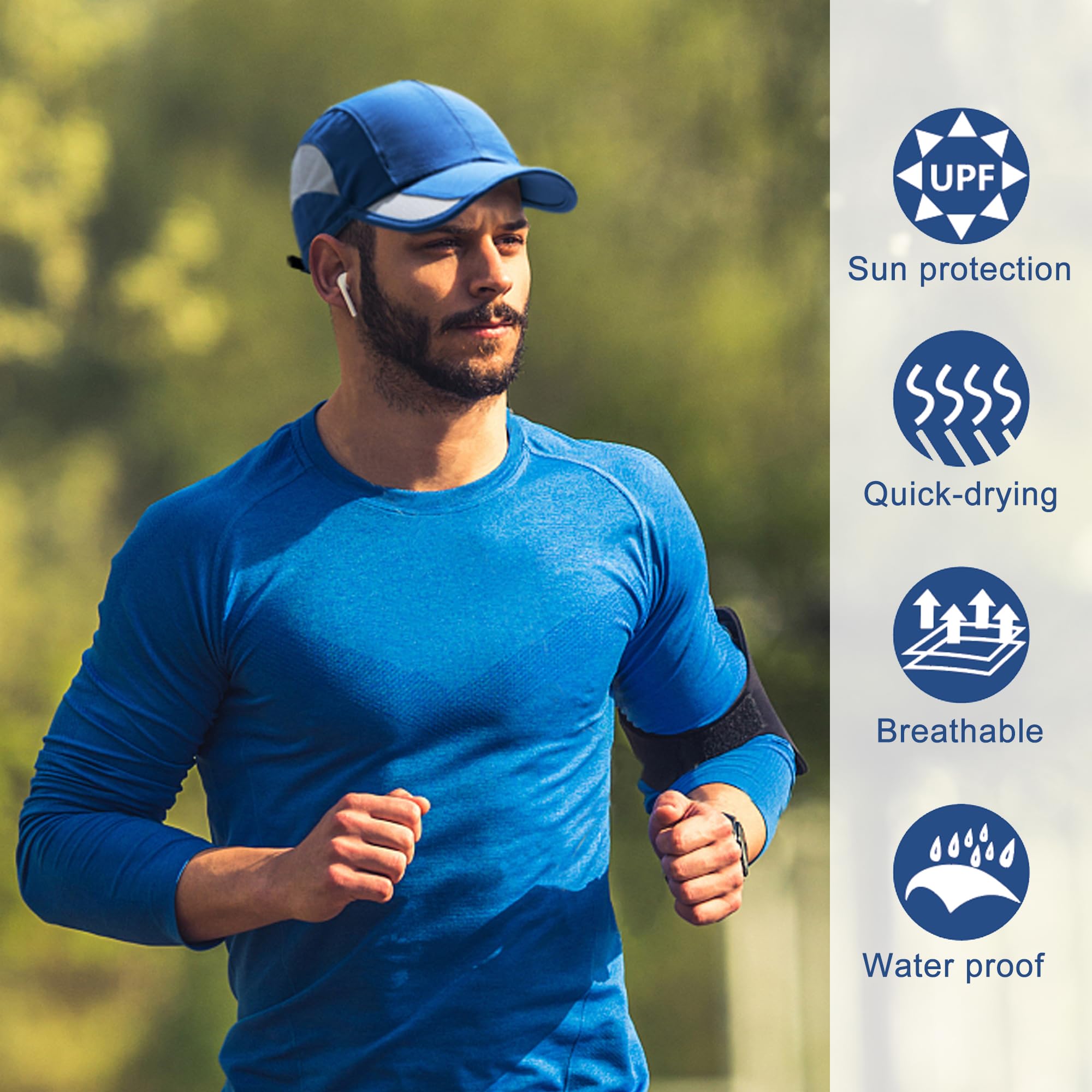 GADIEMKENSD Breathable Mesh Running Hat for Men & Women - Lightweight Sun Protection for Outdoor Sports, Jogging, Hiking