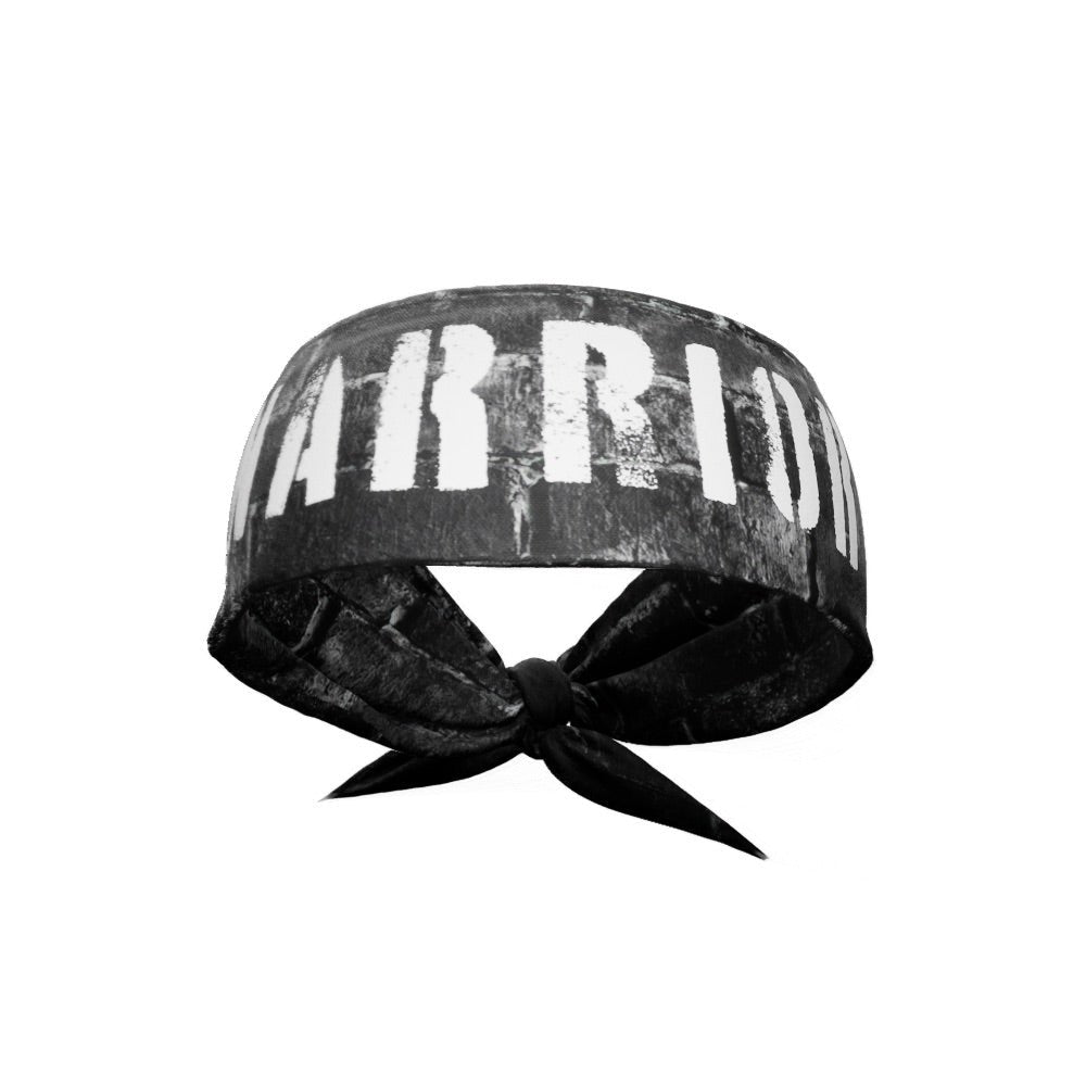 Warrior Tie Headband for Women & Men - Adjustable Sports Headband for Running, Yoga, Workouts & Fitness - Sweat-Wicking & Non-Slip Hair Accessory