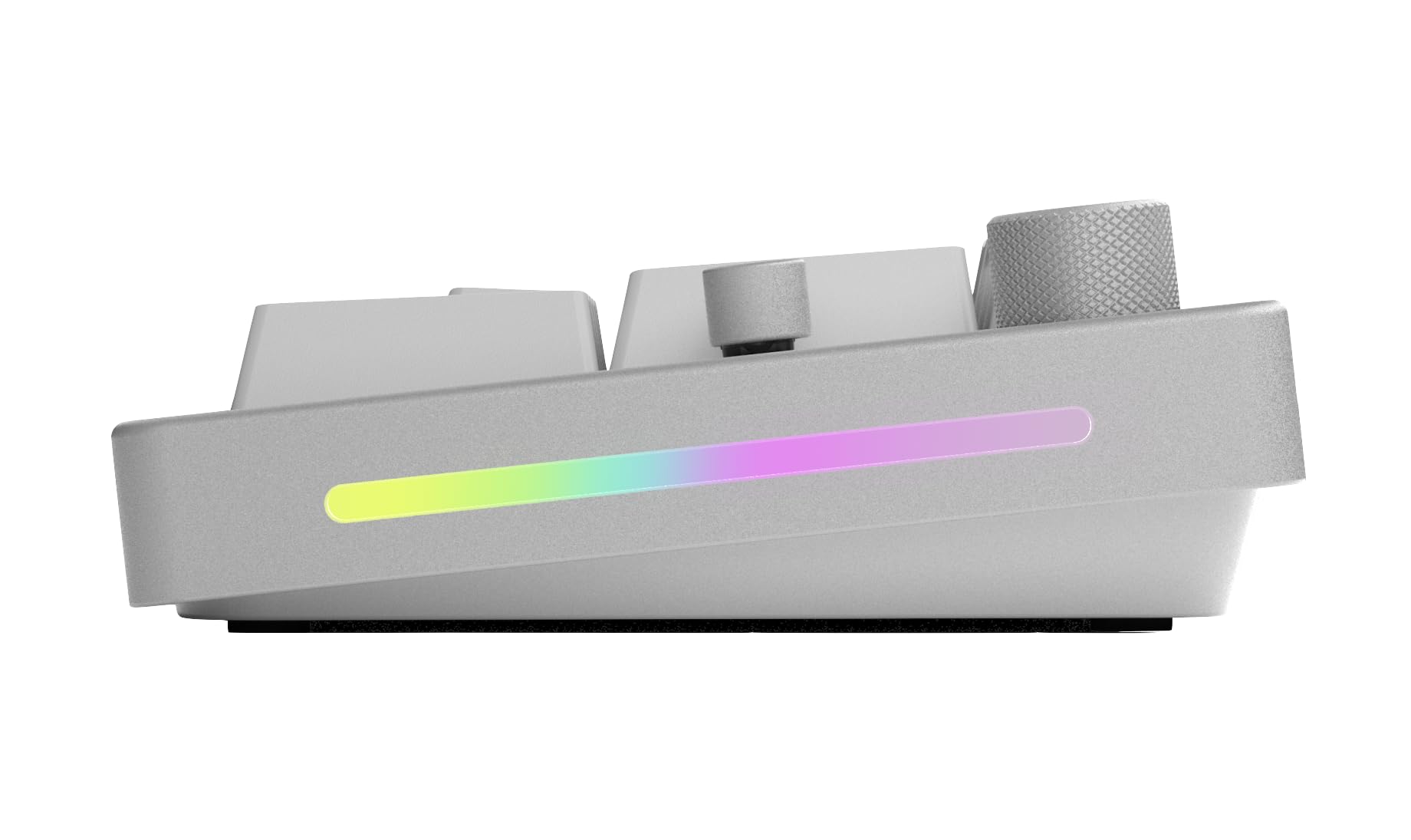 Glorious GMMK Macro Numpad - Wired & Wireless Bluetooth Mechanical Keypad, Premium Aluminum Frame, Customizable Knob & Slider, RGB Backlit, Linear Switches, 18 ABS Doubleshot Keycaps (Ice White) - Perfect for Gaming, Programming & Office Work