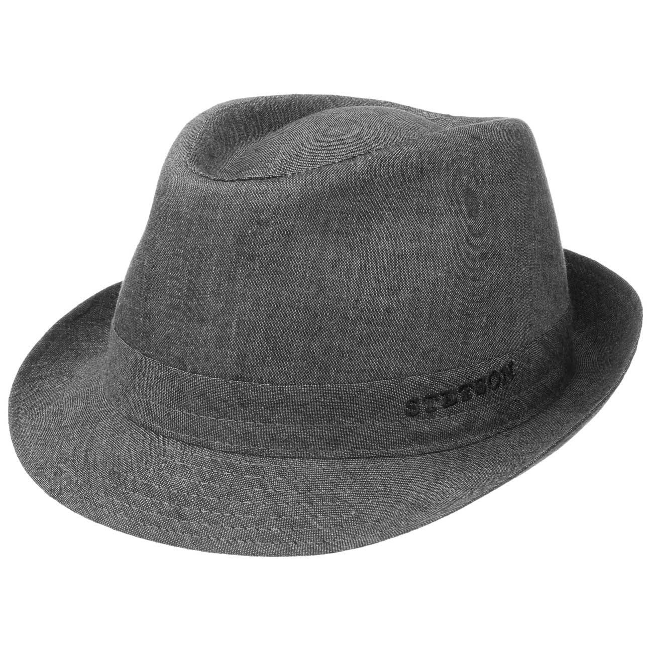 Stetson Geneva Linen Trilby Hat for Men - Classic Summer Fedora with Brim - Perfect for Outdoor Events, Weddings & Beach Vacations