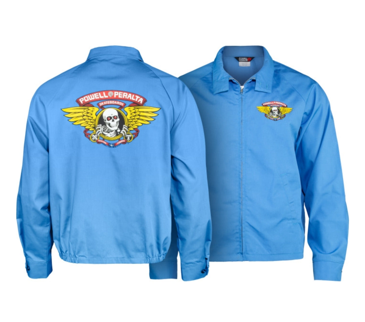 XL Powell Peralta WINGED RIPTER Jacket - Blue Skateboarding Jacket for Men | Perfect for Street Skating & Outdoor Sports