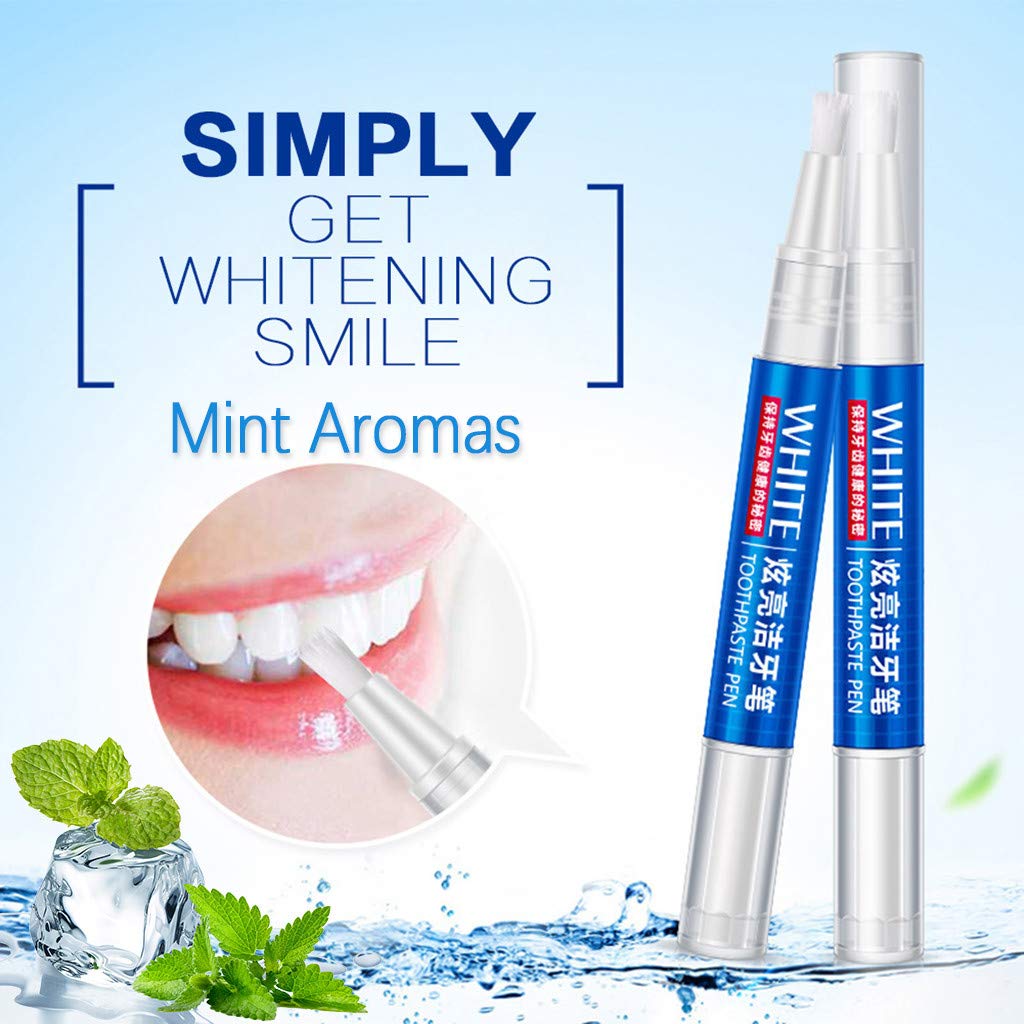 Teeth Whitening Pen with Gel - Stain Remover & Intensive Cleaning for Brighter Smile - Mint Flavor (1 Pack) - Perfect for Travel, Home Use & Quick Touch-Ups