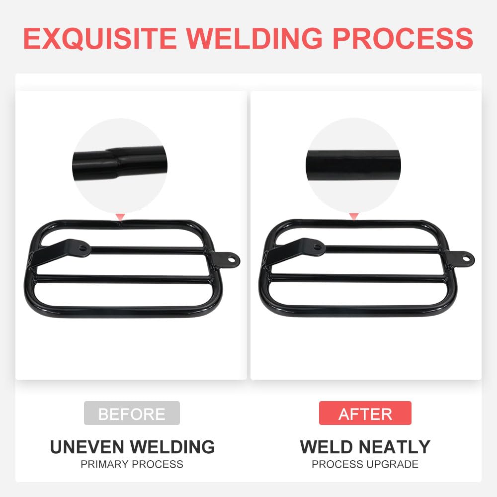 Xitomer Motorcycle Rear Luggage Rack - Compatible with Kawasaki Vulcan 650 S & Vulcan S (2015-2024 Models) - Heavy Duty Bike Cargo Carrier for Touring, Commuting & Road Trips