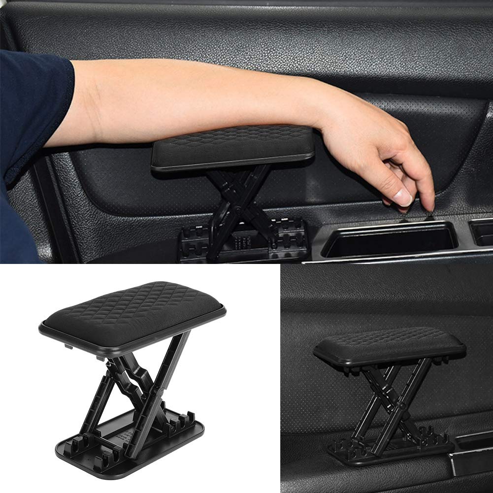 Universal Black Car Arm Rest Pad - Anti-Fatigue Elbow Support for Comfortable Driving