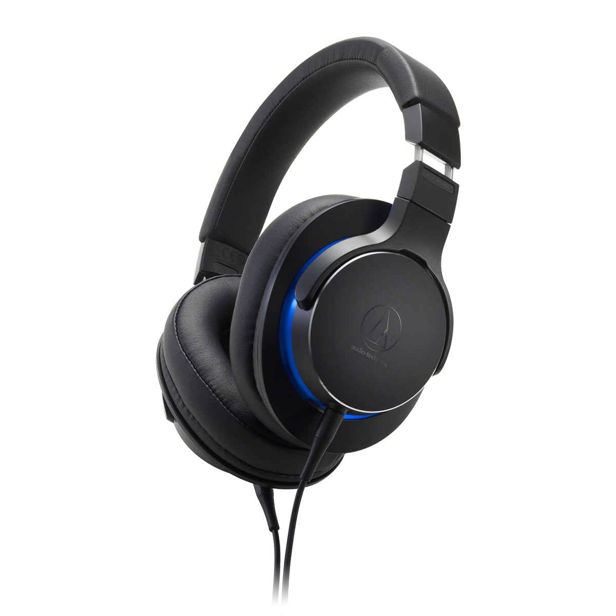 Audio Technica ATH-MSR7b High-Resolution Over-Ear Headphones with Free Strauss & Wagner SPW301 - Perfect for Studio Recording, Gaming & Travel