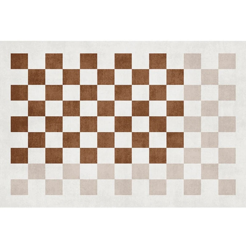 Jazlyn Modern Checked Plush Velvet Area Rug for Living Room - Soft & Stylish Home Decor for Cozy Spaces