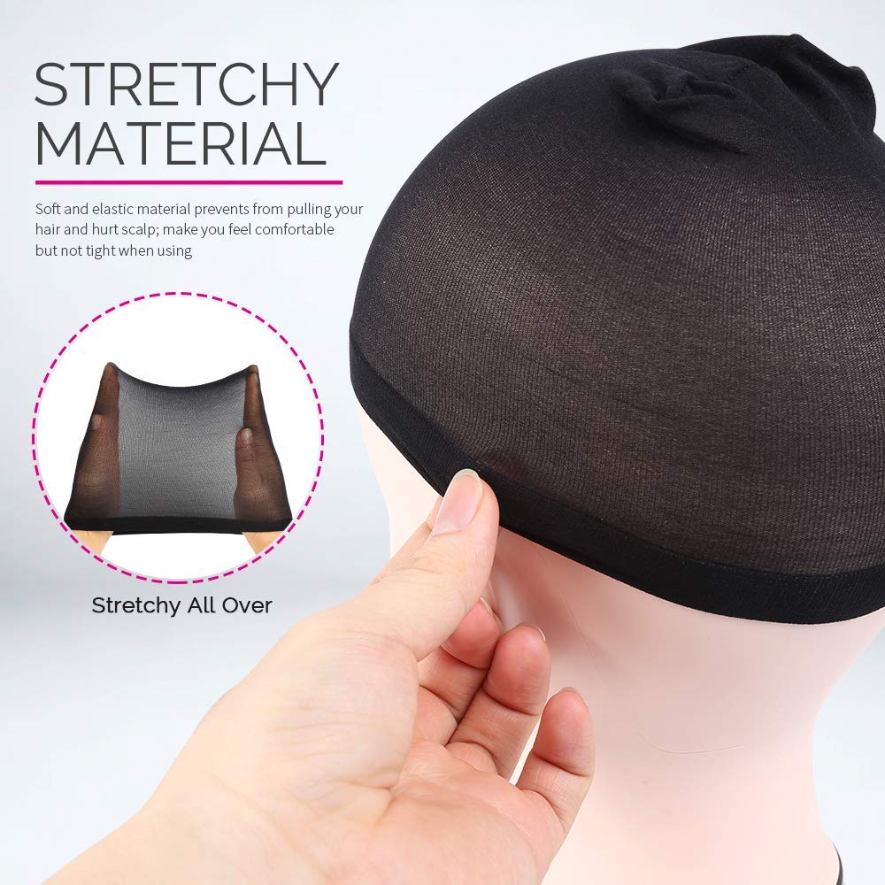 MISS LIRENN® 26-Inch Black Long Curly Wavy Synthetic Wig for Women - Natural Looking Center Part Human Hair Wig with 2 Free Wig Caps - Perfect for Cosplay, Daily Wear & Special Occasions