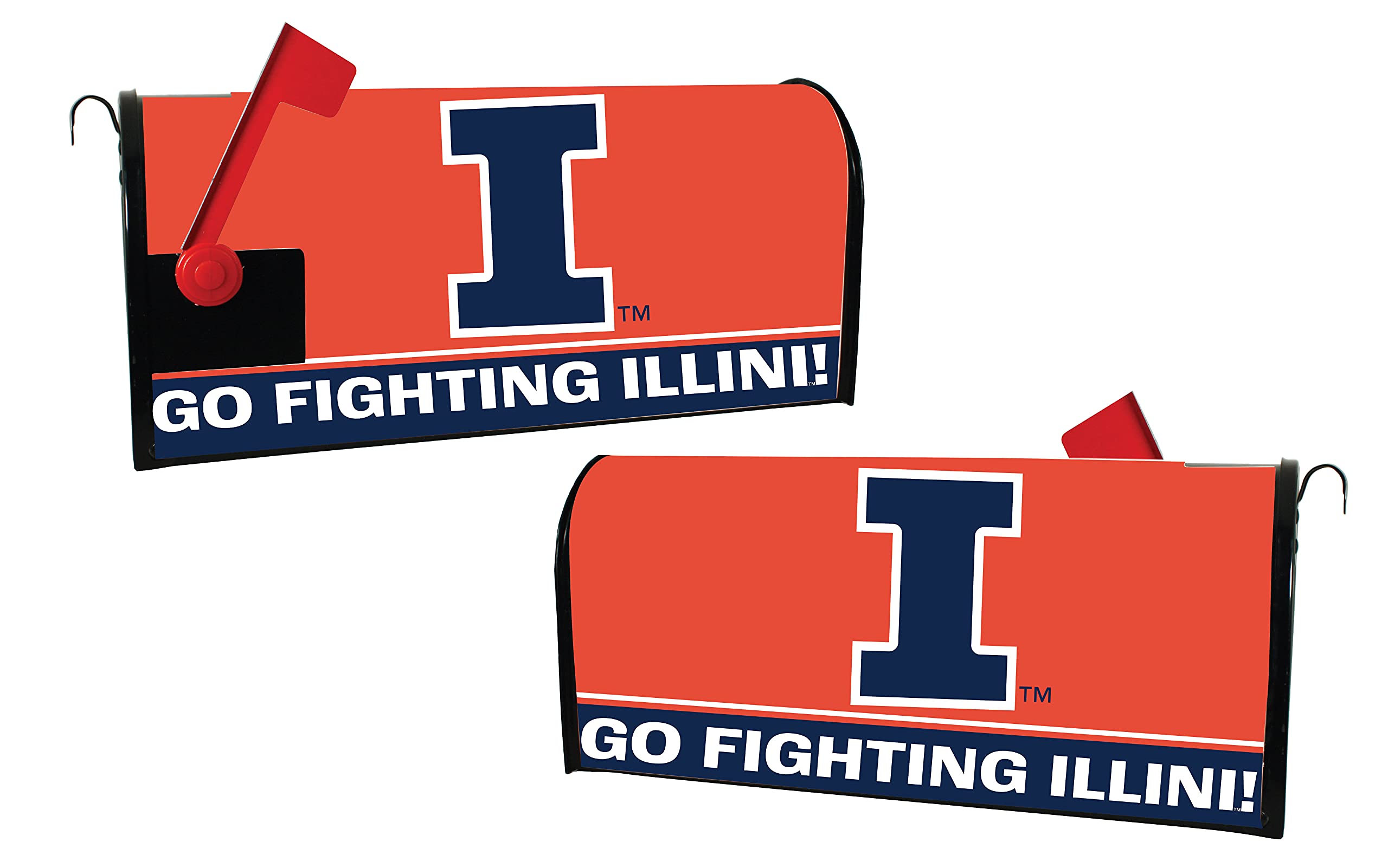 Official Illinois Fighting Illini Mailbox Cover - 2021 Licensed Collegiate Design by R&R Imports | Perfect for College Football Fans & Alumni Home Decor