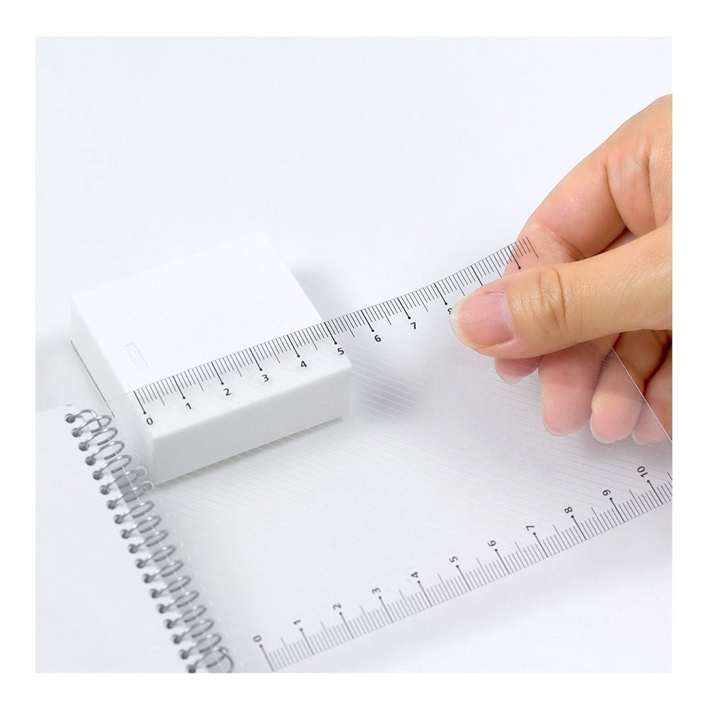 Midori DESIGNPHIL Stainless Steel Ruler with Memo Clip - Perfect for Office, School & Crafting Projects | Durable & Stylish Measuring Tool