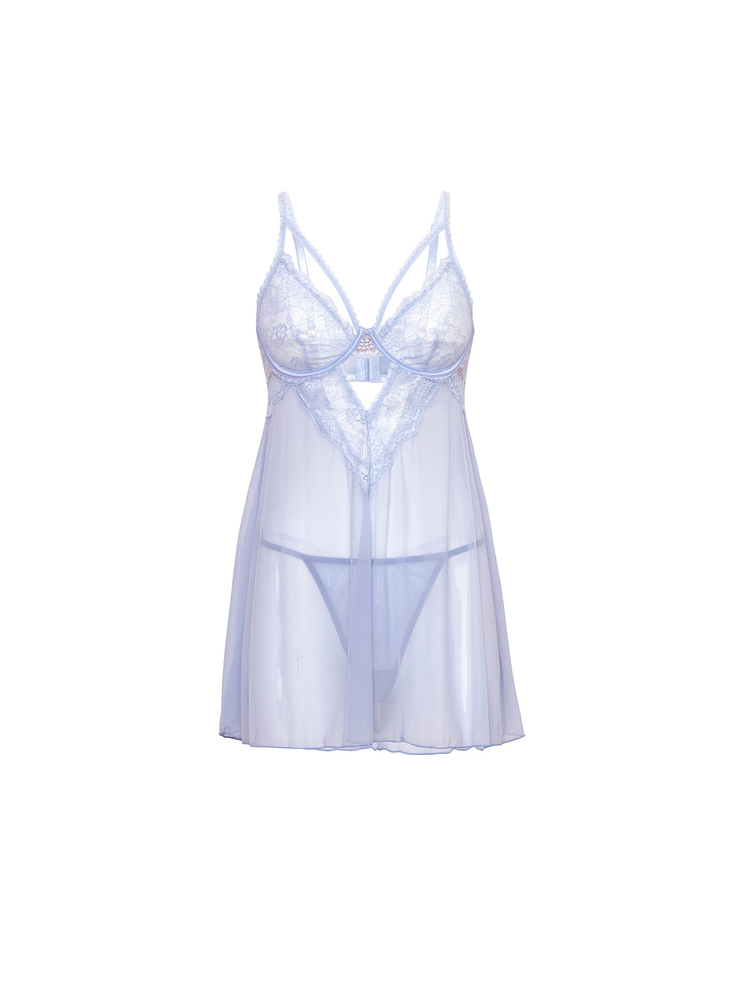 Elsie Sheer Babydoll Lingerie - Sexy See-Through Nightgown for Women, Romantic Sleepwear & Intimate Apparel - Perfect for Valentine's Day, Anniversary Gifts & Boudoir Photography
