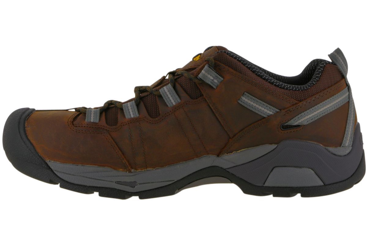 Keen Utility Detroit XT Steel Toe ESD Work Shoes for Men - Brown Safety Boots for Construction, Warehouse & Industrial Work
