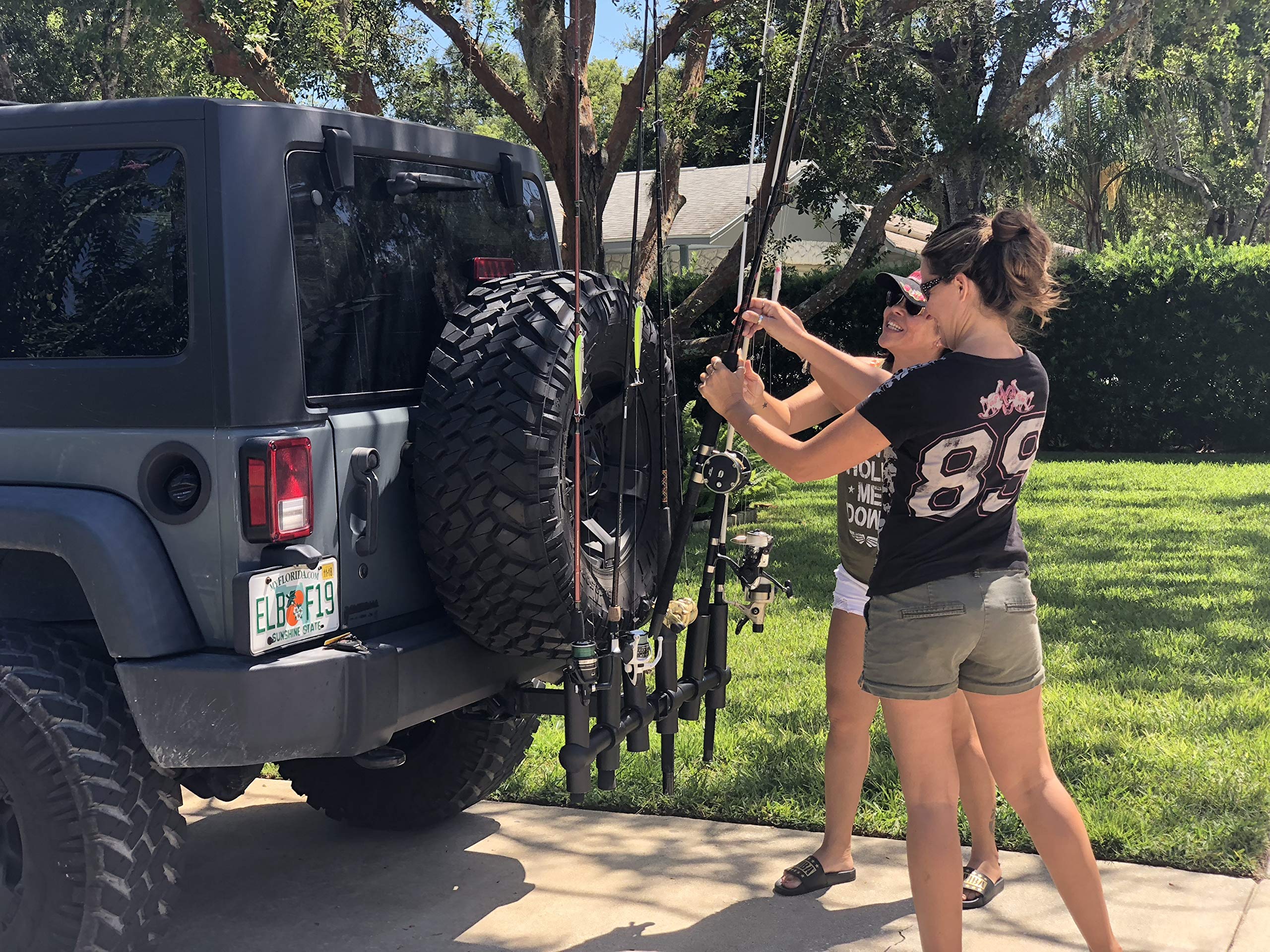 Best Car Hitch Fishing Pole Holder - Lightweight, Durable & Versatile Rod Mount for Anglers | Perfect for Road Trips, Beach Fishing & Truck Camping