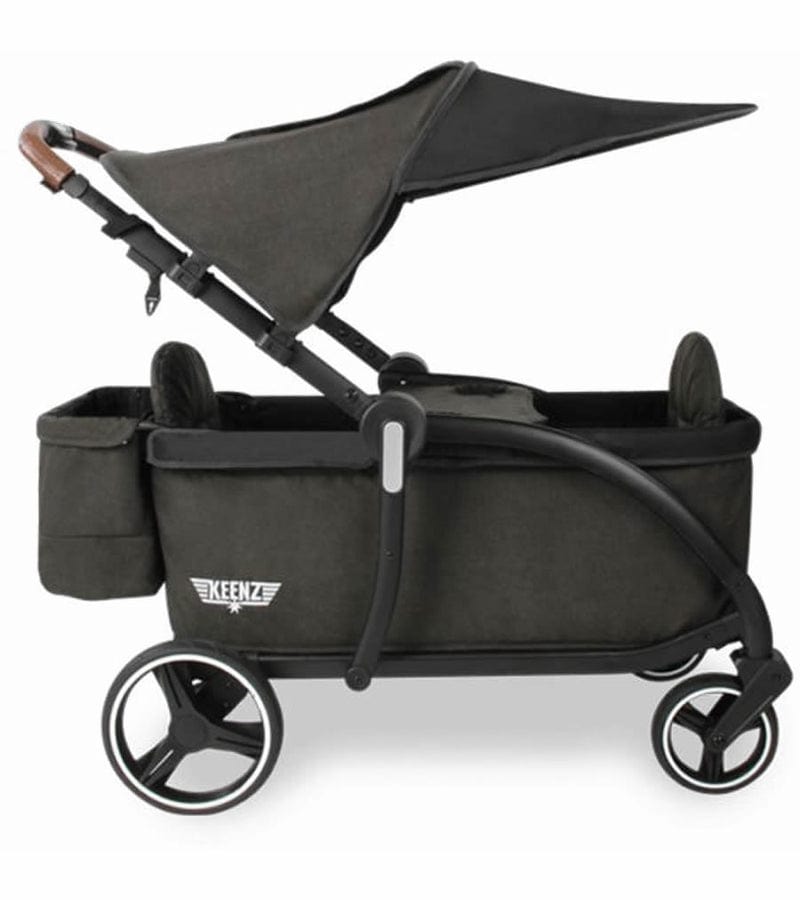 Keenz Class Stroller Wagon for 2 Kids - Lightweight Foldable All-Terrain Push Wagon with Canopy & Storage - Perfect for Beach, Park, and Family Outings