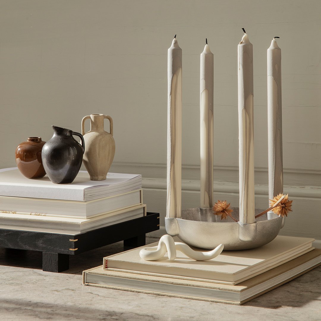 Ferm Living Ary Mini Vase - Small Ceramic Vase for Home Decor, Office Desk, Wedding Centerpieces & Floral Arrangements