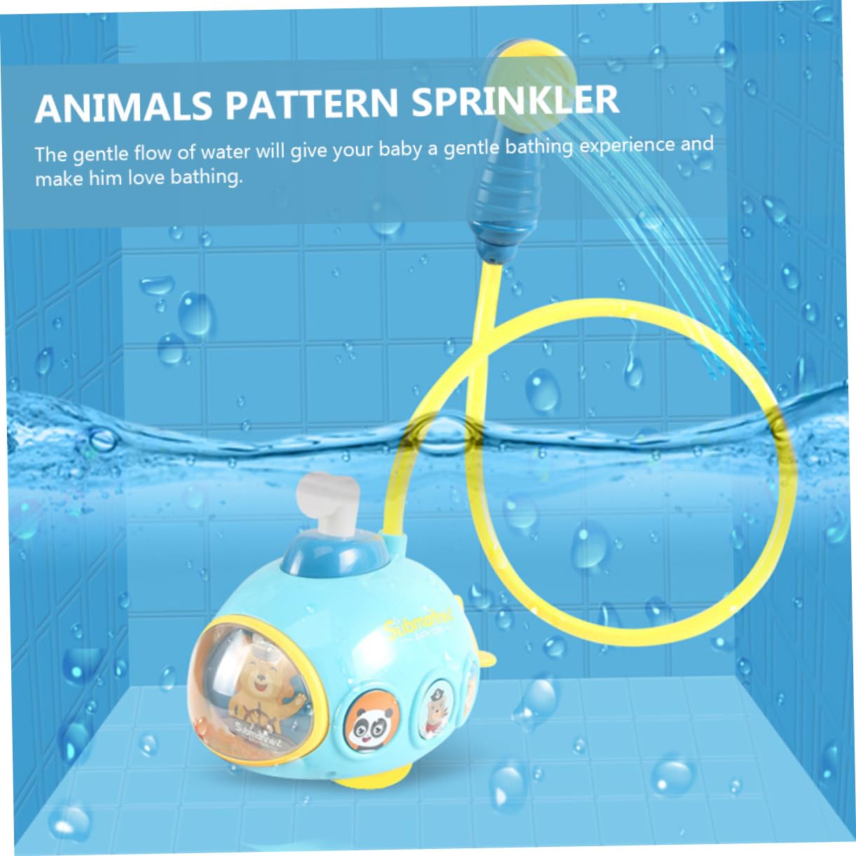 UPKOCH 4-Piece Electric Water Spray Bath Toy Set for Kids - Fun Blue Plastic Shower Toys for Toddlers & Infants - Perfect for Bathtime Play and Sensory Development