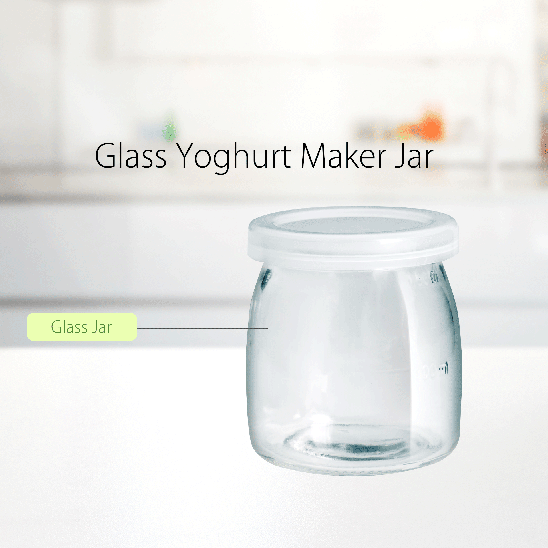 Flora Yogurt Glass Jars with Lids - Clear Pudding Containers for Homemade Yogurt, Desserts & Snacks - Compatible with FL YME 715 Yogurt Maker - Perfect for Kitchen Storage, Meal Prep & Gift Packaging (AU Stock)