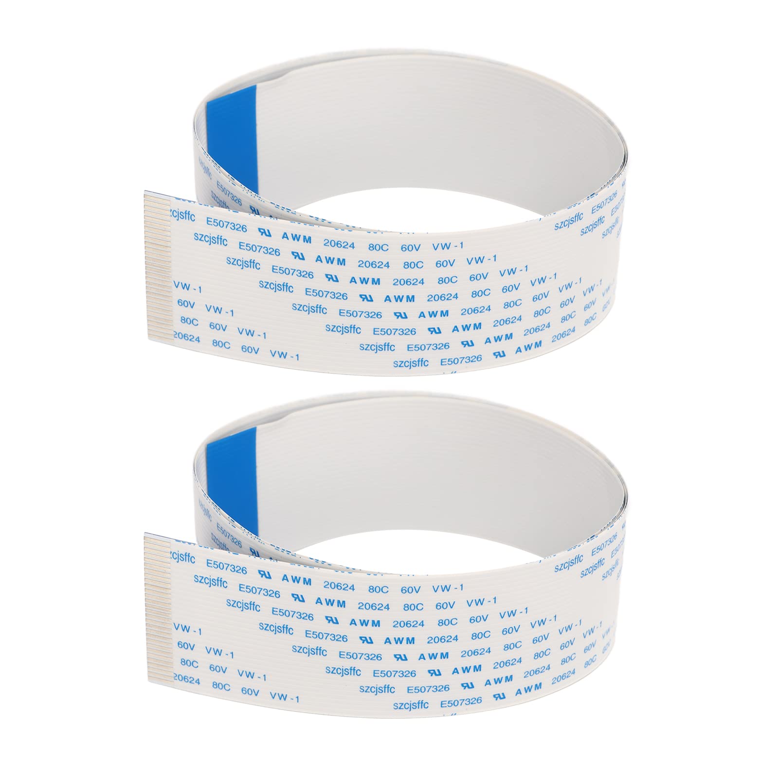 2Pcs High-Speed FFC Ribbon Cable - 60cm Flexible Flat Cable with Ultra Softness for XP600 Printer - Easy Plug & Play Installation - Perfect for Printer Repair & DIY Electronics Projects