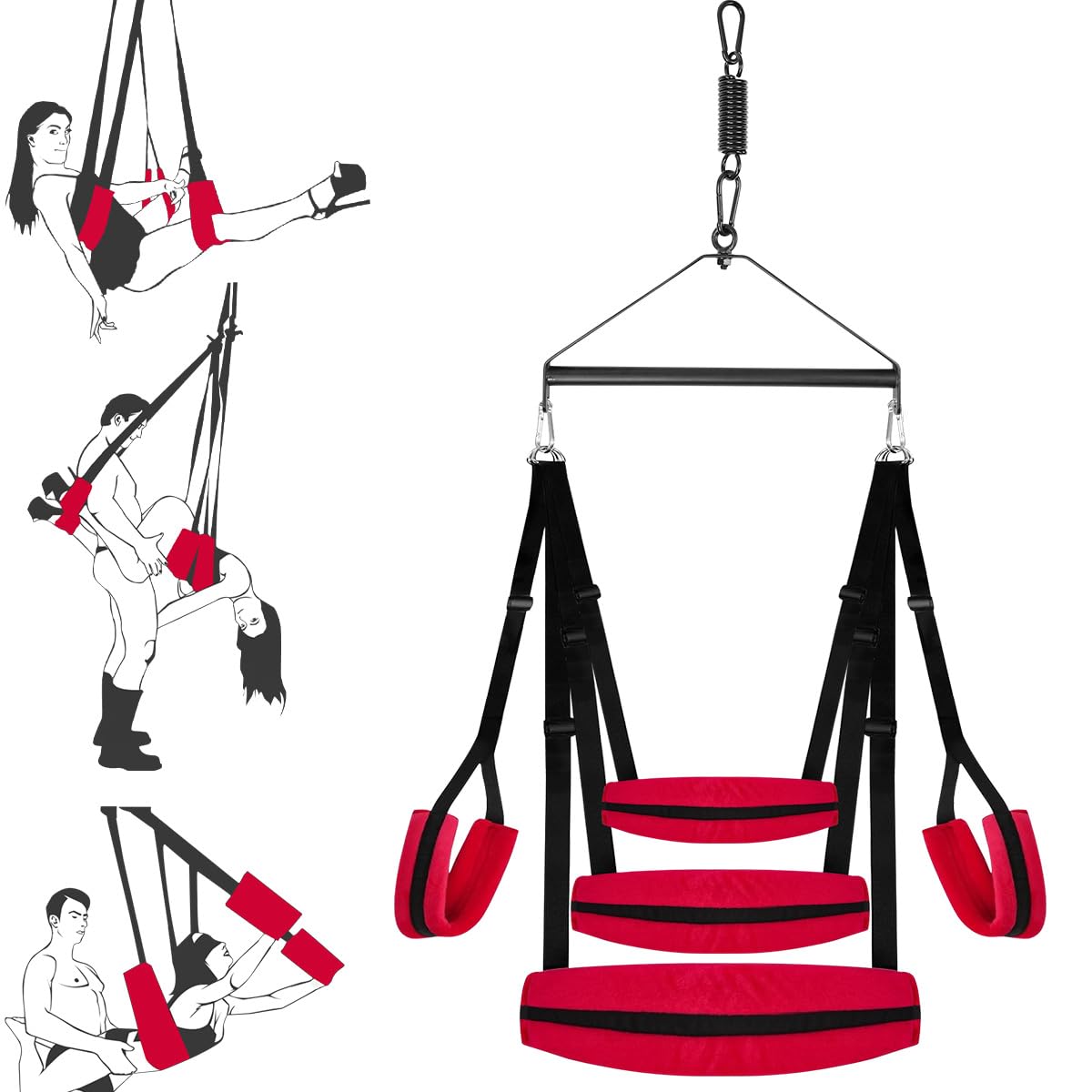 Adult Sex Swing with Adjustable Straps - BDSM Sling for Couples & Spice Up Bedroom Fun