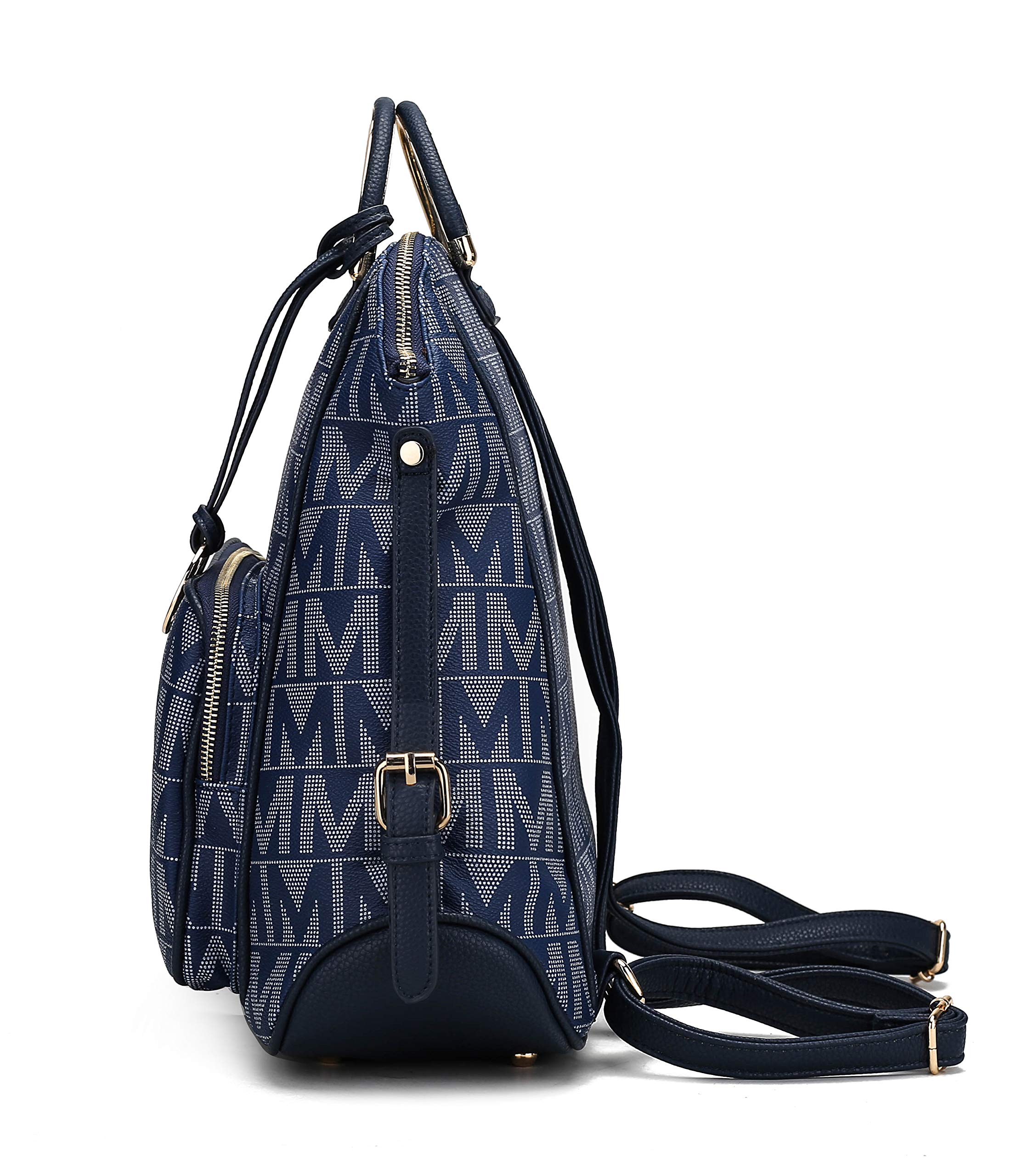 MKF Collection Signature Vegan Leather Women's Backpack - Stylish Top Handle Travel & Work Bag for Business Professionals | Perfect for Office Commute, Business Trips & Daily Use